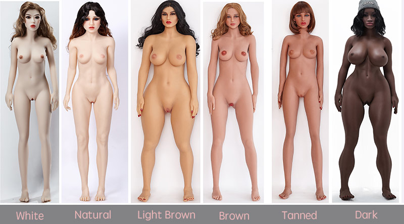 Six skin colors of Irontech custom dolls