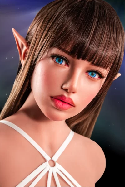 Elf sex doll torso Andrea 877# small breast silicone head