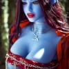 AiBei 5ft2 Blue fantasy elf sex doll head#115 TPE