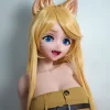 Elsa Babe silicone anime sex doll - 148cm Kako Motoko with cat face/ears