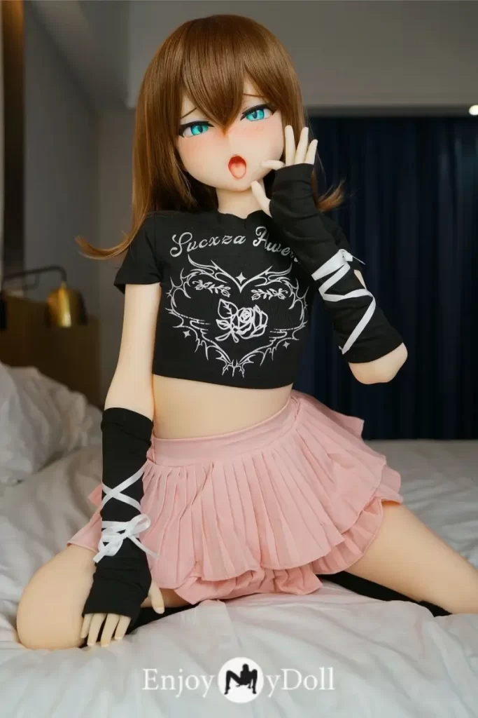 Irokebijin 130cm STPE Anime Sex Doll Koharu with mouth open