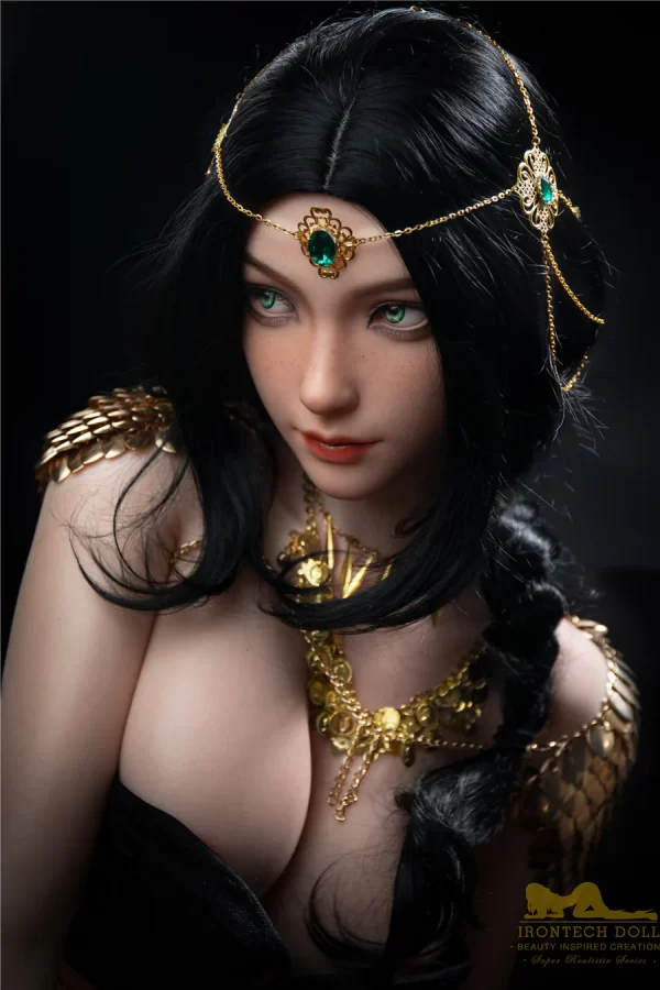 Irontech Kitty 166cm green eyes silicone Asian sex doll nature