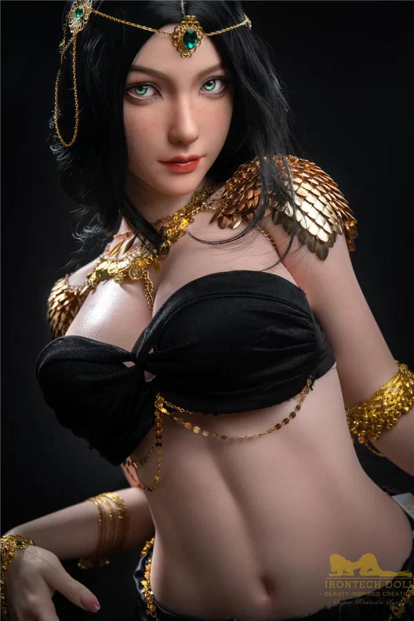 Irontech Kitty 166cm green eyes silicone Asian sex doll nature