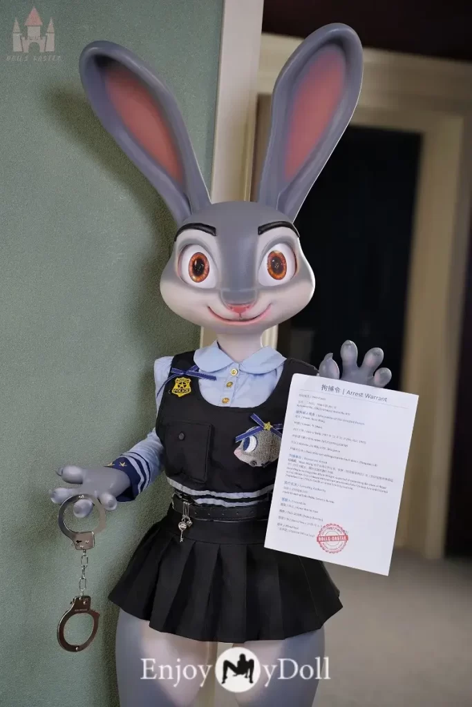 Dolls Castle Rabitty 168cm A-cup silicone bunny/rabbit sex doll