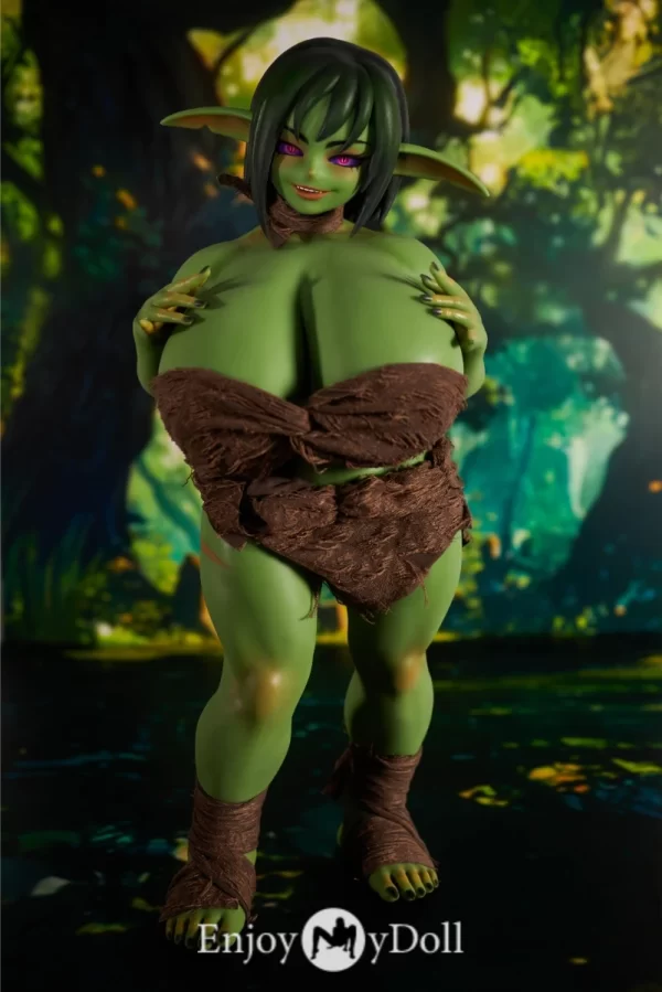 Climax Doll Si70cm GB Zarga green fantasy huge breasts Elf silicone sex doll