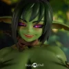 Climax Doll Si70cm GB Zarga green fantasy huge breasts Elf silicone sex doll