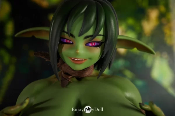 Climax Doll Si70cm GB Zarga green fantasy huge breasts Elf silicone sex doll