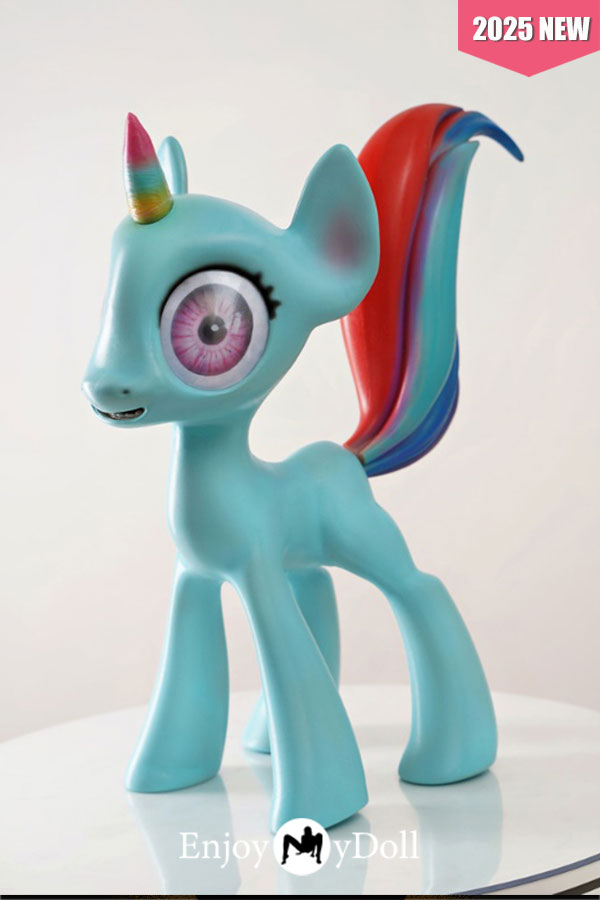 Polly Light Blue 46cm Silicone Love Doll Sex Cartoon Horse Toy Masturbator for Men | Dolls Castle