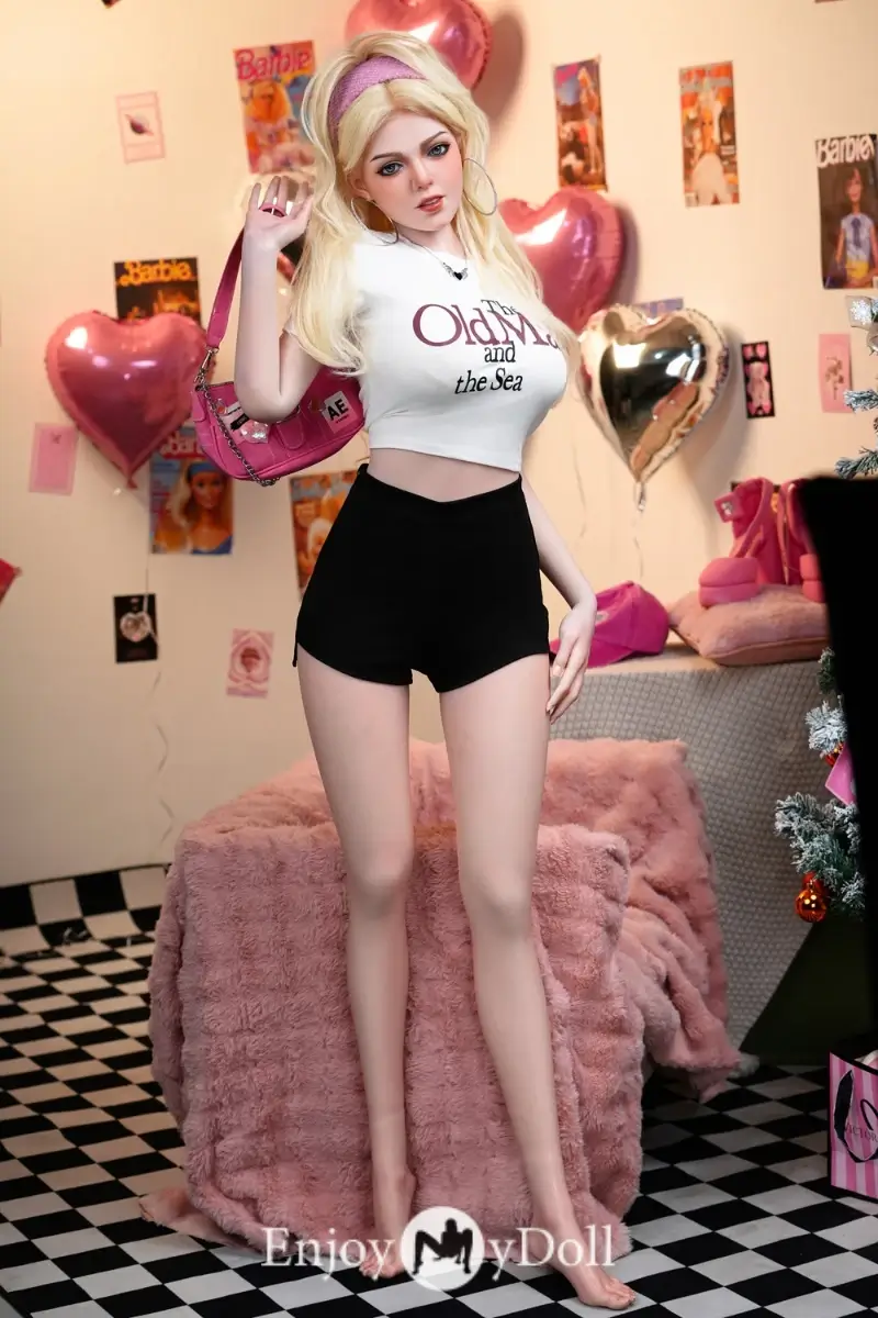JX Doll Sophia C2S 160cm D-cup silicone head blonde teen TPE sex doll