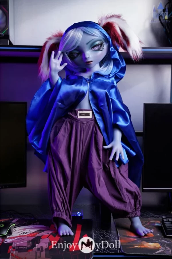 Dolls Castle Vexa SZ15 78cm B-cup mini blue silicone fantasy elf sex doll toy