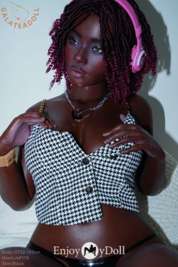 Galatea silicone balck cola sex doll for men - 163cm JS116 ROS head