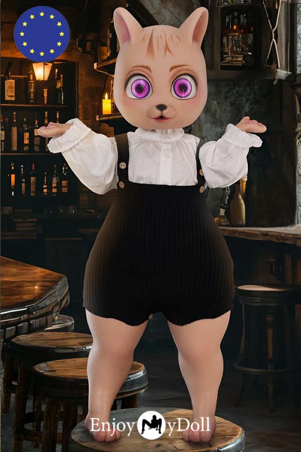 [NEW🇪🇺 EU Stock] Bearrie A-cup Flat Chested 92cm Cute Mini Silicone Animal Sex Doll | Dolls Castle Fur Fapdolls
