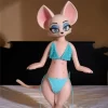 Dolls Castle SZ16 fur fapdolls 100cm mini silicone bat sex doll