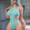 Dolls Castle DC64 head with big thick lips 164cm e-cup TPE BBW sex doll tan skin