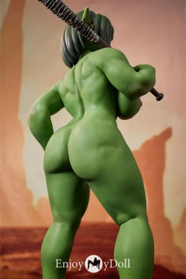 Climax Doll Barza ULW 120cm green fantasy muscular silicone sex doll