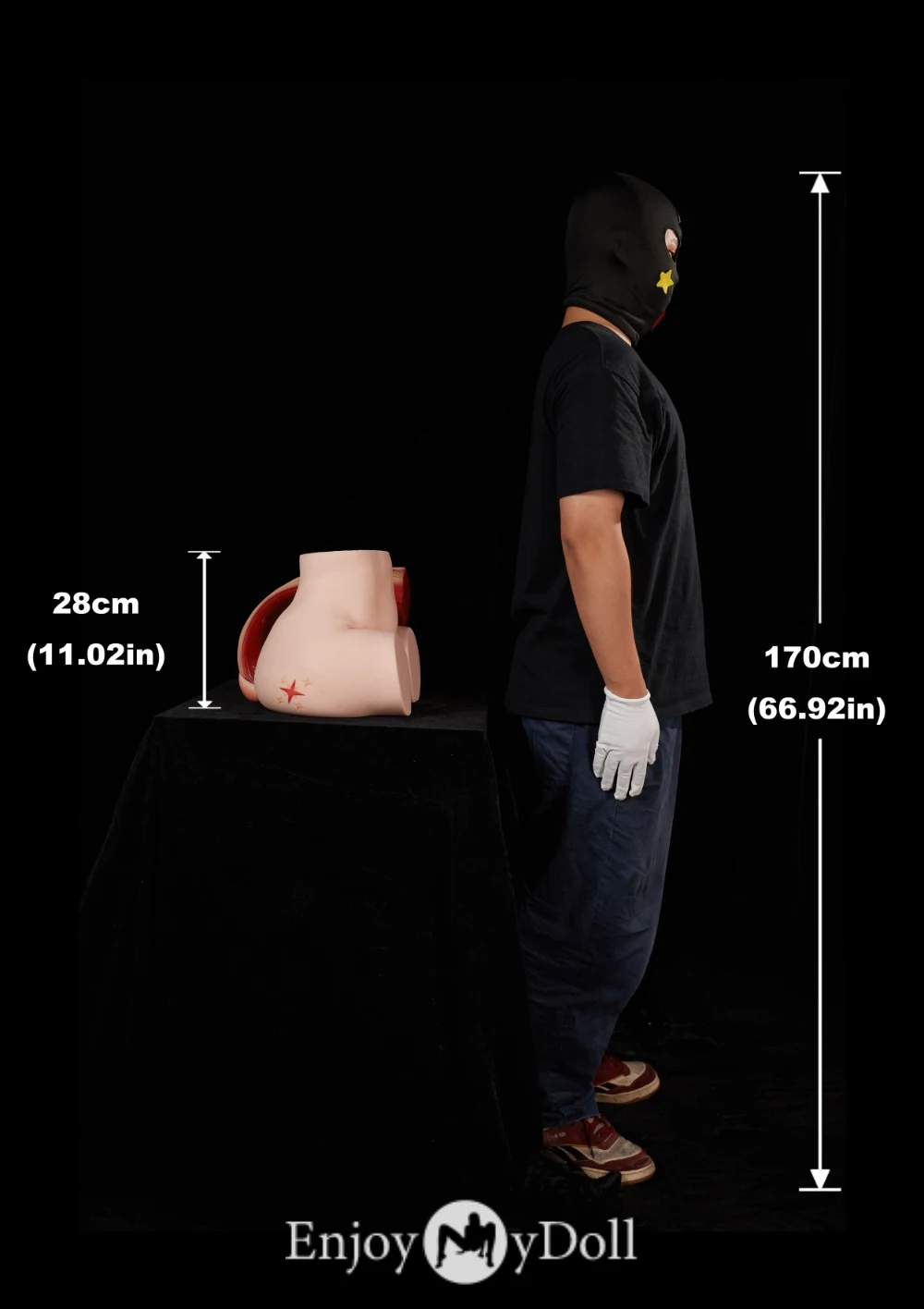 Climax Doll/CLM PA Theory silicone butt torso cinnamon skin