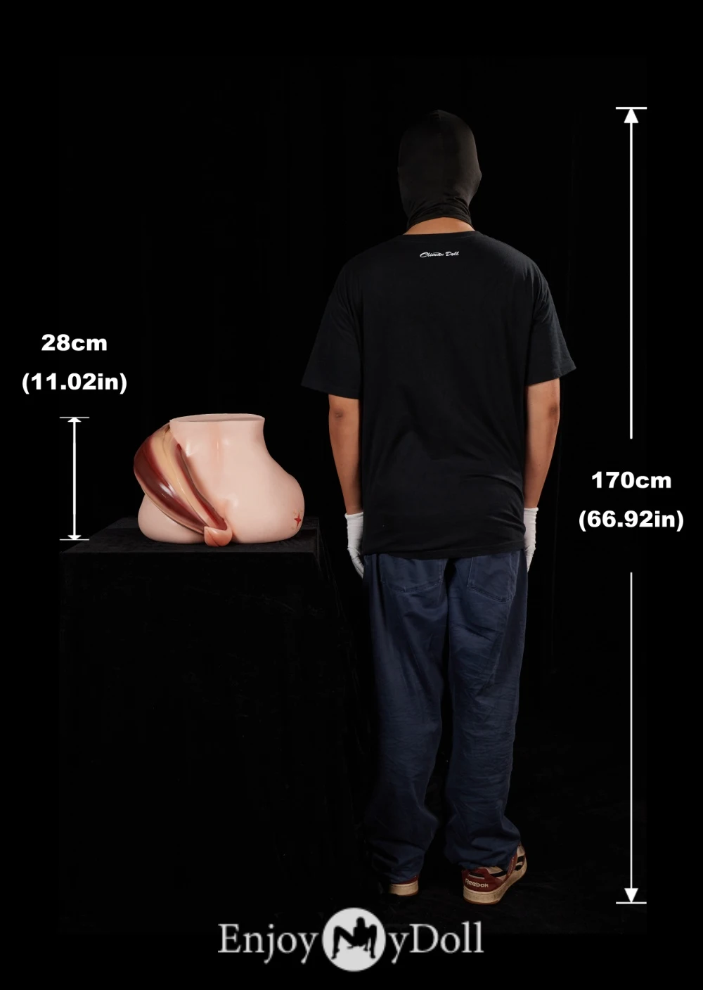 Climax Doll/CLM PA Theory silicone butt torso cinnamon skin