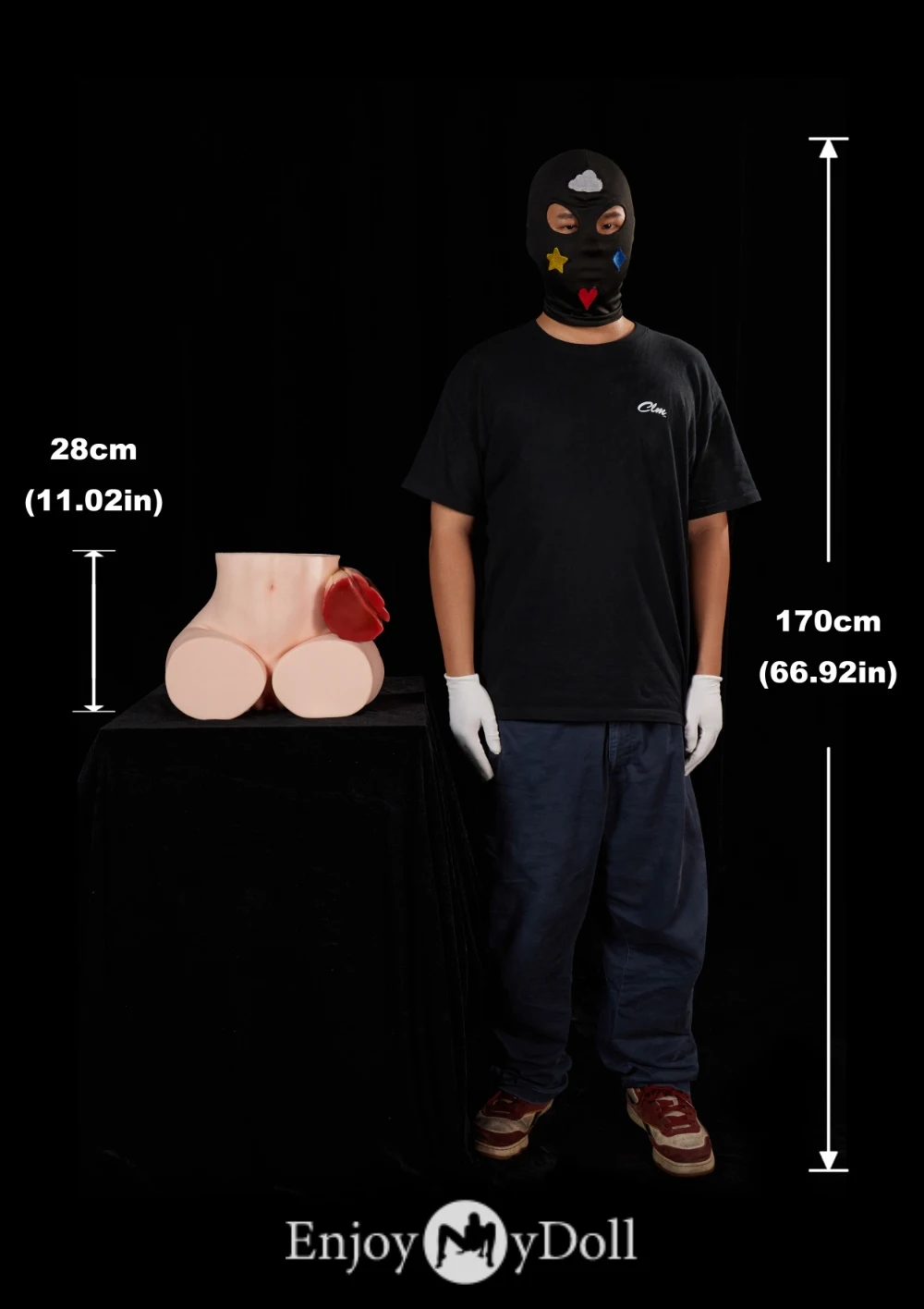 Climax Doll/CLM PA Theory silicone butt torso cinnamon skin