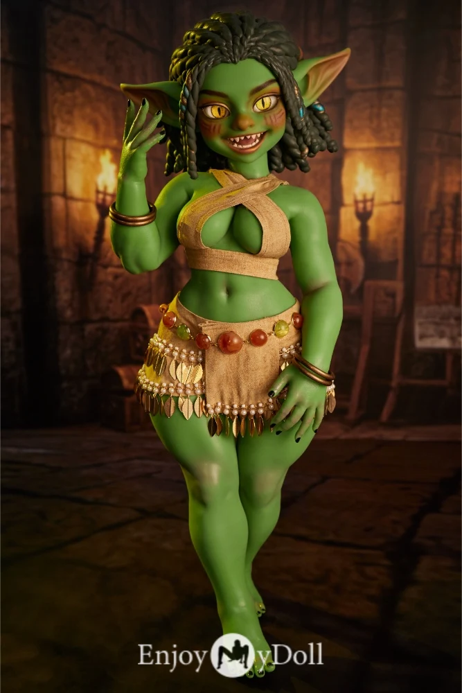 Climax Doll Si70cm AT Kaela mini silicone fantasy elf sex doll green skin