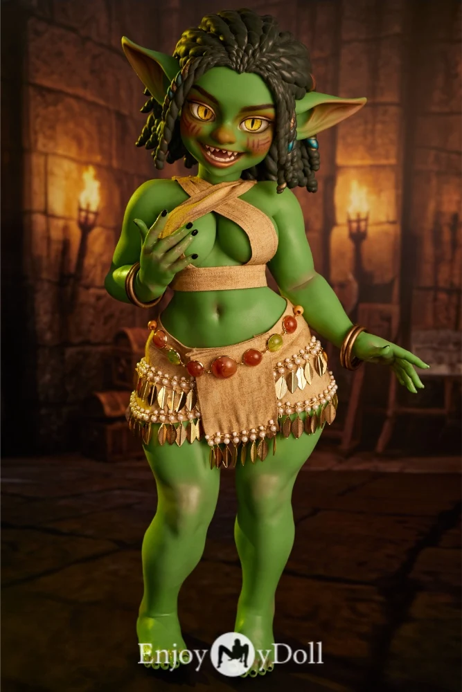 Climax Doll Si70cm AT Kaela mini silicone fantasy elf sex doll green skin