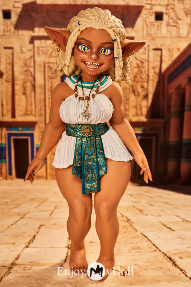 Climax Doll Si70cm AT Kaela mini silicone fantasy elf sex doll suntan skin