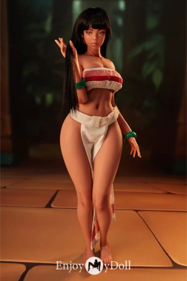 Climax Doll Si70cm MO Roxy mini silicone teen sex doll black skin
