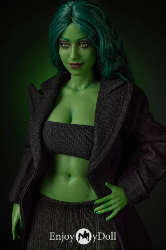 Climax Doll/CLM Renee Si70cm KA mini silicone green female sex love doll